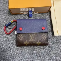 在飛比找蝦皮購物優惠-二手精品 LV 18SS 經典老花掛包 M63041 短夾 