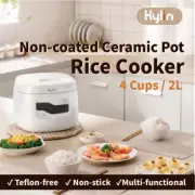 Kylin Electric No Coating Ceramic 4 Cups Rice Cooker 2L White AU-K1020