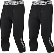 [Kemrrey] Men's Compression Pants Base Layer Cool Dry Sports Tights Leggings