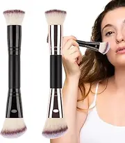 Nybhyjka Foundation Brush, Double-Ended Eyeshadow Powder Brush, Women Beauty Powder Blending Brush For Liquid, Concealer, Cream, Blush