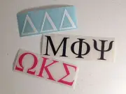 Greek Letters - Fraternity Sorority Custom Decal Vinyl Laptop Decal Bumper Stick