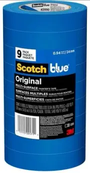 ScotchBlue Original Multi-Surface Painters Tape, 1 In 0.94 In. x 60 In 8 Pack
