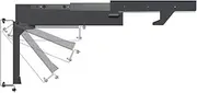 MORryde TV40-010H Slide-Out and Flip Down TV Ceiling Mount, Black, 17 Inch