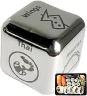 Food Dice - Date Night Couples Dice Games What for Dinner - Him Her Date Night Idea Meal Dice Food Decider Fun for Valentine's Day Birthday