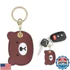 Letoileite Leather Keychain Case Holder for Apple Airtag,Protective Air Tag C