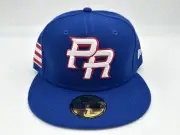 New Era 59 Fifty Puerto Rico WBC Size 7 1/4 Fitted Flag Hat Blue Red White
