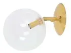 Beacon Lighting Aksel 1 Light Wall Bracket in Solid Brass with Clear Glass