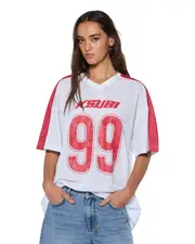 Buy Stinger Moto Boyfriend Jersey White | Ksubi ++