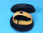 1 Small YELLOW BAND for FITBIT FLEX with Black Elegant Protective Leathery CASE