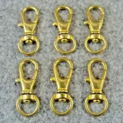 Brass Clasps Swivel Eye Carabiner Snap Spring Hooks For Bag Wallet Keychains Use