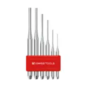 6pcs Long Pin Punch Set Hand Tools Model No.755BCN Made in Swiss