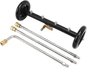 Multifunctional Pressure Washer Attachment, 16-inch Car Underbody Cleaner with Extension Wand, Suitable for Cleaning Sidewalks, Driveways, Car Undercarriages