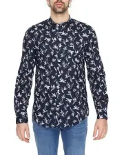 Antony Morato Mens Floral Print Shirt - Shirts - Blue -Size 56