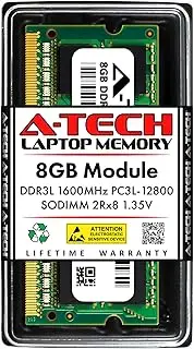 [A-Tech] 8GB RAM Replacement for Samsung M471B1G73DB0-YK0 | DDR3/DDR3L 1600MHz PC3L-12800 2Rx8 1.35V SODIMM 204-Pin Memory Module