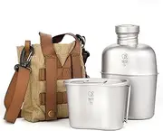 Keith Titanium Canteen Water Bottle Lunch Box Camping Pot Camping Kettle Military Bottle Ti3060