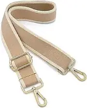 Adjustable Purse Strap Bag Shoulder Strap Replacement Khaki+gold Metal