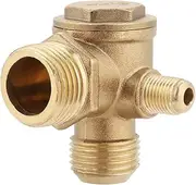 Male Thread 90 Degree Brass Check Valve Air Compressor, Great Replacement Easy to Install with Thread Connecting Ends, for Air Pressure Tank and Compressor Piston Pump
