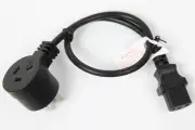 0.5 Metre Power Extension Cable Lead Cord Black Piggy Back IEC Plug 500mm 1.0mm