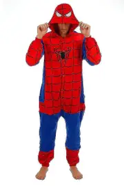 Superhero Spider Man Batman Onesiee Kigurumi Fancy Dress Costume Hoody Pyjamas-u Spiderman M (for 160cm-170cm height)