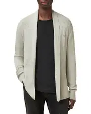 Allsaints Mode Regular Fit Merino Wool Open Cardigan Sweater