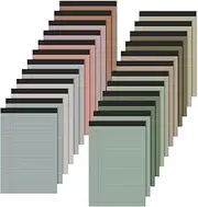 Lincia 24 Pcs 4" x 6" Legal Pad Small Notepads College Ruled 30 Sheets/Pad Multiple Color Note Pad for Work 80 GSM Paper for Grocery List Shopping List (Classic Color)