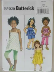 Butterick Pattern B5020 Toddler Girls Tank Top Dress Shorts Leggings Pants