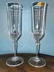 2 Oneida ORCHESTRA 8 5/8” Champagne Flutes Mimosa Goblets Lead Crystal