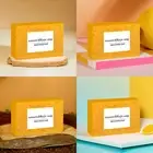 1PCS Soap Daily Cleansing Turmeric Lemon Granules Gentle Kojic Acid Scrub Soap
