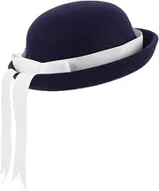 [Holibanna] Soft Comfortable Windproof Warm Boys and Girls Cap Beanie Sun Hat Ponytail Hole for Girls Navy