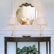 XXL Antique Mirror Large Circle Vintage Mirrors for Wall Decor with Hanging Hook