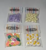 Dollhouse Bagged Candy #2 Grape Taffy Sweets Doll Snack Fruit Slices