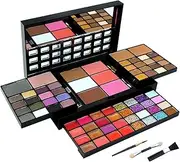 Makeup Kit For Women Full Kit - 74 colors makeup sets - 36 Eyeshadow, 28 Lip Gloss, 3 Contour Powder, 3 Brushes, 3 Blusher, 4 Concealer, 1 Mirror, three-dimensional pull type Combination Palette