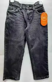 Skate Fit Jeans Boys Size 5 Black Denim Wonder Nation School Casual Work Play