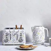Laura Ashley Elveden 1.7L Jug Kettle and 4 Slice Toaster Combo Wild Meadow