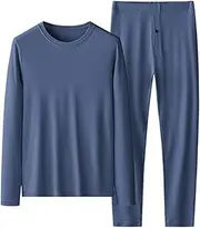 [Generic] Men's Thermal Underwear Set Soft Modal Long Johns Thermal Underwear for Men Base Layer Set for Cold Weather