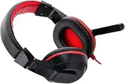 FELTECHELECTR Adjustable Stereo Gaming Headset with Mic Wired Over Ear Headphones for Laptop Comfortable Padding Noise Canceling Design Dynamic Sound Red