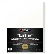 Case / 500 BCW LIFE Magazine Acid Free Backing Boards white backers
