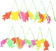 Yardwe 10 Pcs Fishing Bath Set Cartoon Fishing Rods for Fun Water Play Accessories for Fish Party Decorations and Imaginative Play