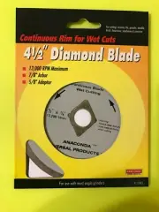 4-1/2", Continuous Rim Wet Tile Saw Blade 7/8"/5/8" Arbor (#190)