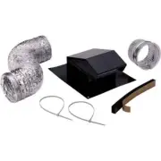 Broan Roof Cap Vent Kit Round Duct Steel Easy Install Ventilation 3" - 4" Black