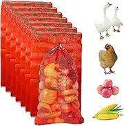 Onions Fresh Bag, 8PCS 20x32 Inch Mesh Produce Bags, Breathable Onion Storage Bag with Drawstring, Reusable Produce Bags for Vegetables, Potatoes, Citrus, Crawfish Onions Fresh