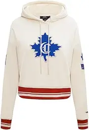 Pro Standard Womens NHL Retro Classics Brushed Back French Terry Cropped Pullover Hoodie