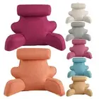 Armrest Reading Pillow Back Against TV Bed Rest Memory Foam With Arm Support