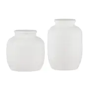 Rogue Neven Ceramic Vases Set of 2 White