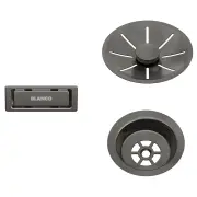 Blanco Overflow set Satin Dark steel single 206900