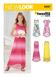 New Look Sewing Pattern 6297 N6297 Girls' Knit Dress