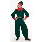 Halco Adult Christmas Elf Suit Costume - Large/X Large - Green