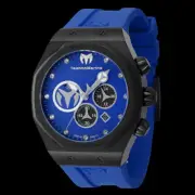 TechnoMarine Reef Sun Men's Watch Chronograph Black/Blue Tone Jewel Dial Markers