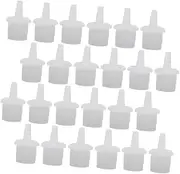 TOVINANNA 100pcs Glue Bottle Stopper Lashes Tool Lash Extension Tools Lash Glue Bottle Replacement Plug Lash Extension Glue Tips Eyelash Extension Glue Plugs Glue Bottle Plugs Abs White