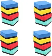 ZUNOXAZ 24pcs Magnetic Dry Erase Erasers for Whiteboard School Chalkboard Erasers Eva Felt Cloth School Accessories
